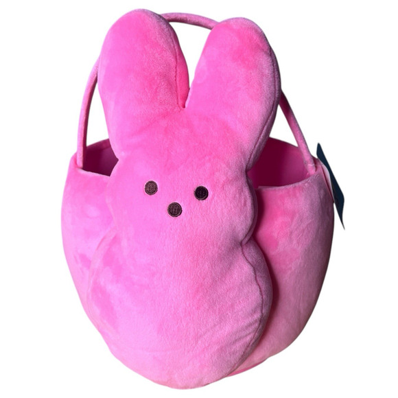 PEEPS Pink Plush Easter Baskets (1) Jumbo Chick -(1) Medium & Yellow Bunny Lot/3 - Picture 15 of 16
